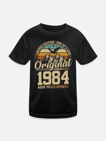 40e anniversaire légendaire 1984 - T-shirt sport Enfant - noir - Devant