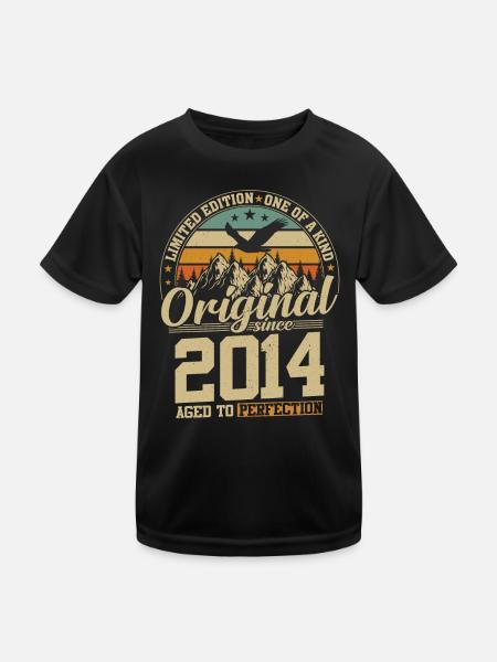 10 ans Vintage Anniversaire 2014 - T-shirt sport Enfant - noir - Devant