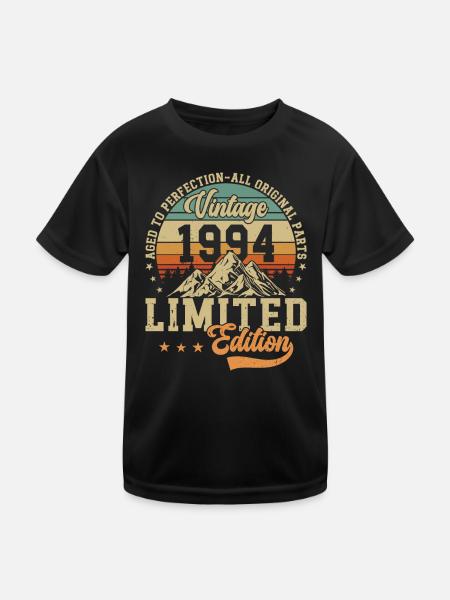 1994 Geburtstagslegende - Kinder Funktions-T-Shirt - Schwarz - Vorne