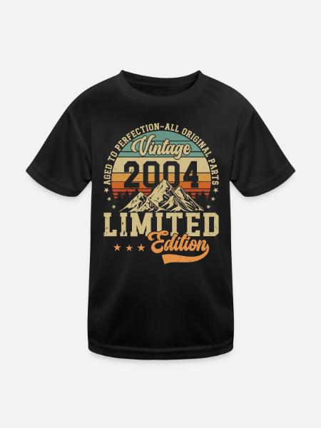 Chemise d’anniversaire légendaire 2004 - T-shirt sport Enfant - noir - Devant