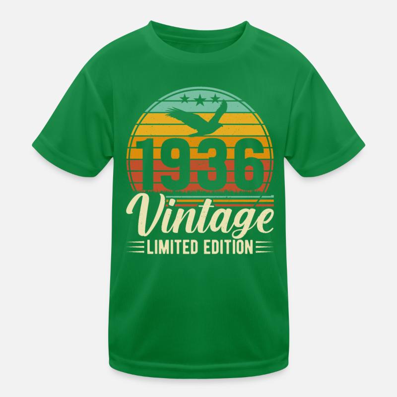 Vintage 88e anniversaire rétro T-shirt sport Enfant