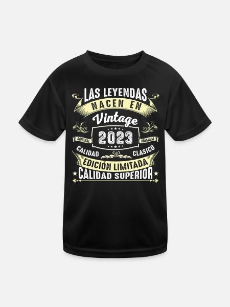 Anniversaire Millésime 2023 - T-shirt sport Enfant - noir - Devant