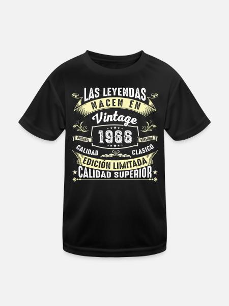 58e anniversaire Millésime 1966 - T-shirt sport Enfant - noir - Devant