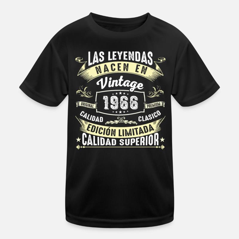 58th Birthday Vintage 1966 Kids Functional T-Shirt