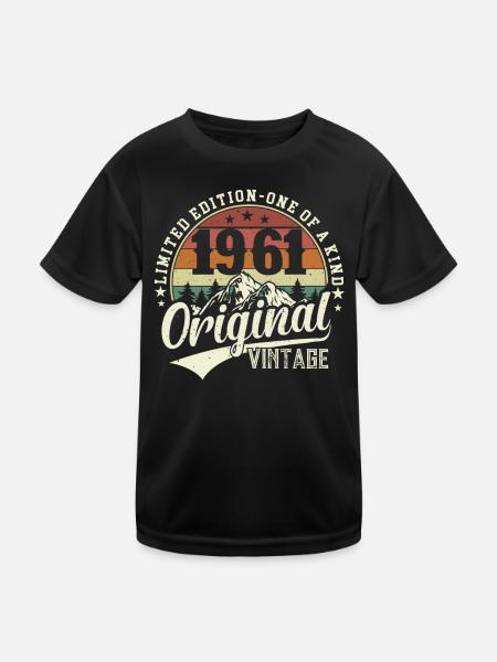 Legendary 63rd birthday 1961 - Kids Functional T-Shirt - black - Front