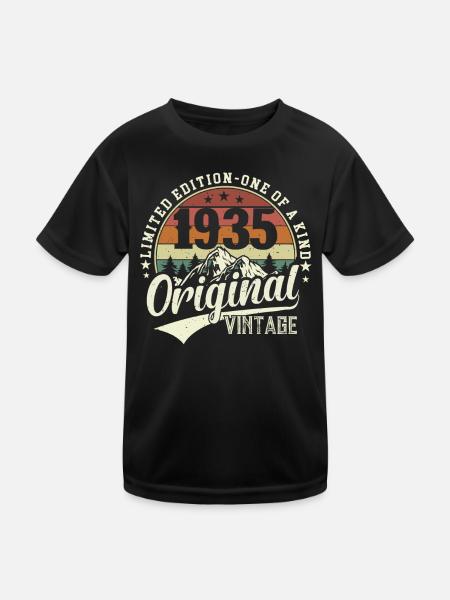 Légendaire 89e anniversaire 1935 - T-shirt sport Enfant - noir - Devant