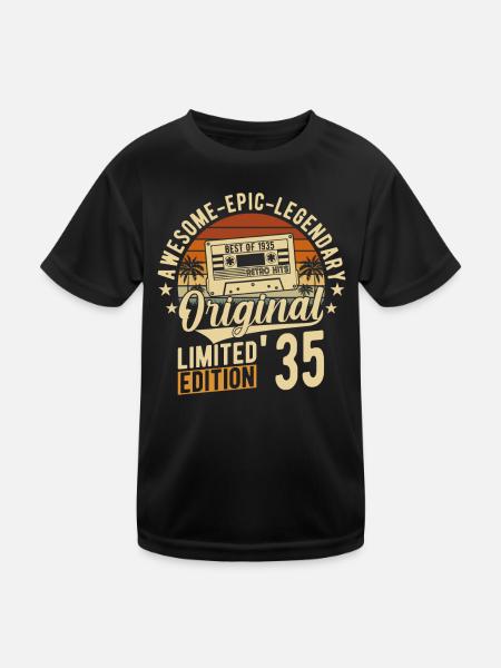 Légendaire 89e anniversaire 1935 - T-shirt sport Enfant - noir - Devant