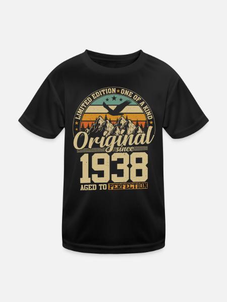 Birthday Legend 1938 - Kids Functional T-Shirt - black - Front