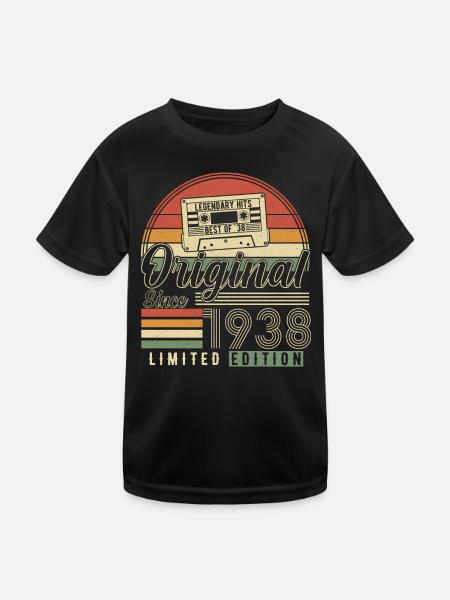 86 ans de légende 1938 - T-shirt sport Enfant - noir - Devant