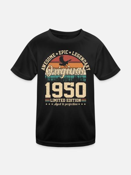 Legendary 74th birthday 1950 - Kids Functional T-Shirt - black - Front