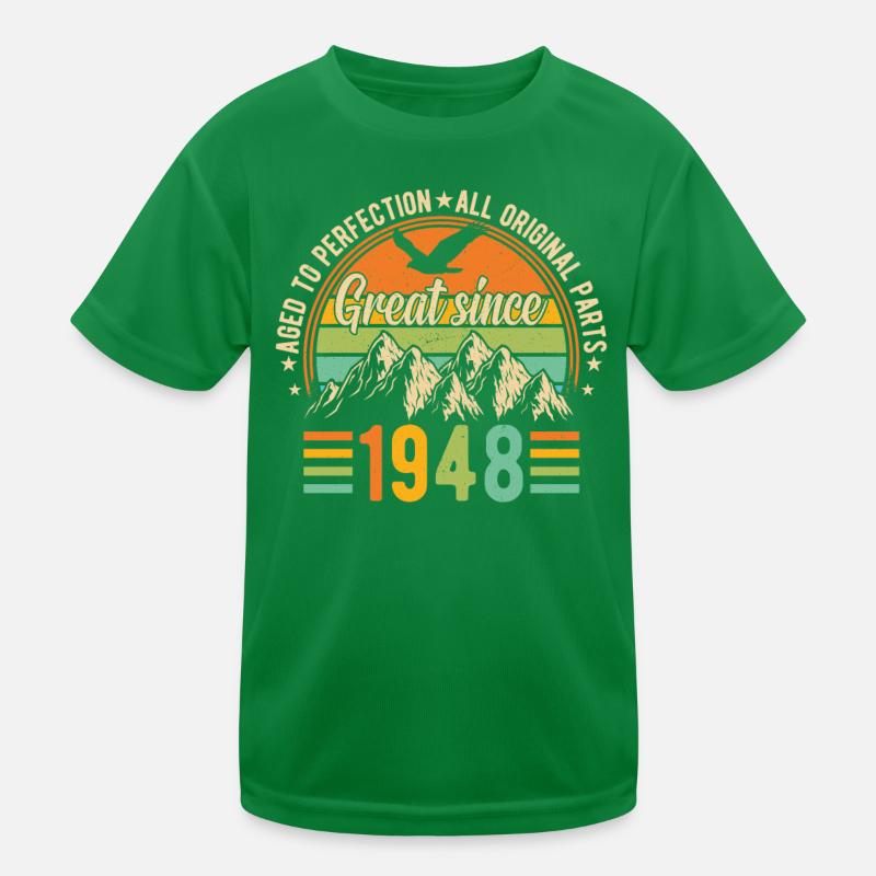 Anniversaire 76 Rétro 1948 T-shirt sport Enfant