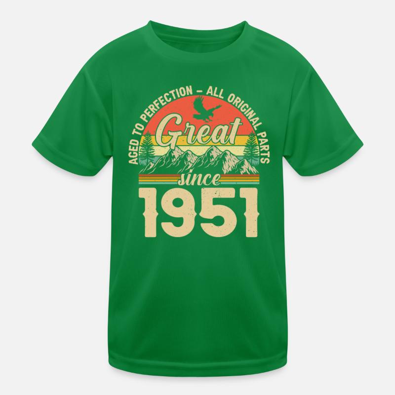 Legendary 73rd birthday 1951 Kids Functional T-Shirt