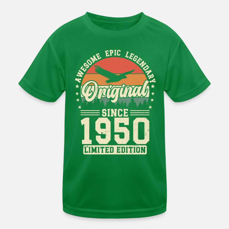 Vintage 1950 - Geburtstagsgeschenk 74 Jahre Kinder Funktions-T-Shirt