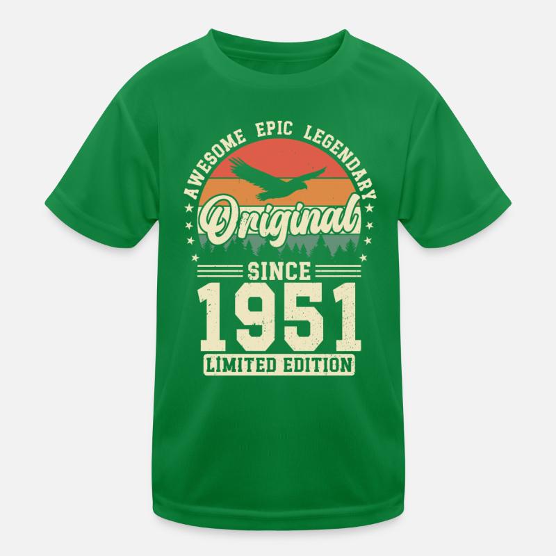 Vintage 1951 - Ein legendäres Jahr Kinder Funktions-T-Shirt