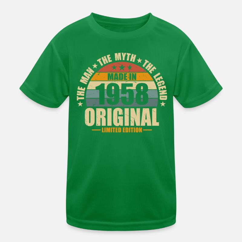Vintage 1958 - Legendary 66th Birthday Kids Functional T-Shirt