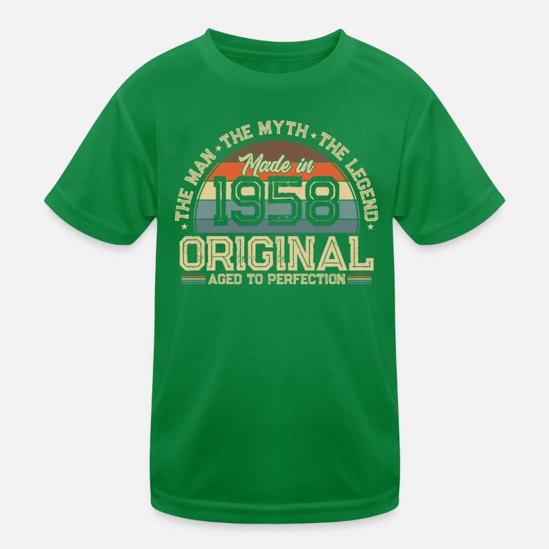 Legendary 66th birthday 1958 Kids Functional T-Shirt
