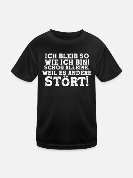 Einzigartig und Selbstbewusst - Kinder Funktions-T-Shirt - Schwarz - Vorne