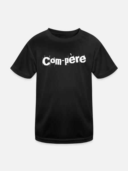 Papa Compagnon - T-shirt sport Enfant - noir - Devant