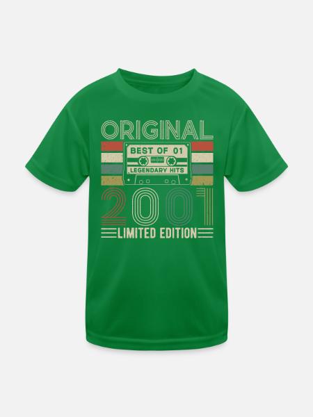 Legendary year of birth 2001 - Kids Functional T-Shirt - kelly green - Front