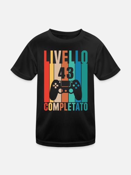Level 43 - Kids Functional T-Shirt - black - Front