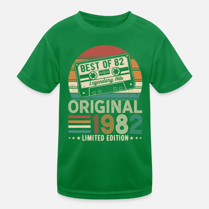 Geboren Legenden 1982 Kinder Funktions-T-Shirt