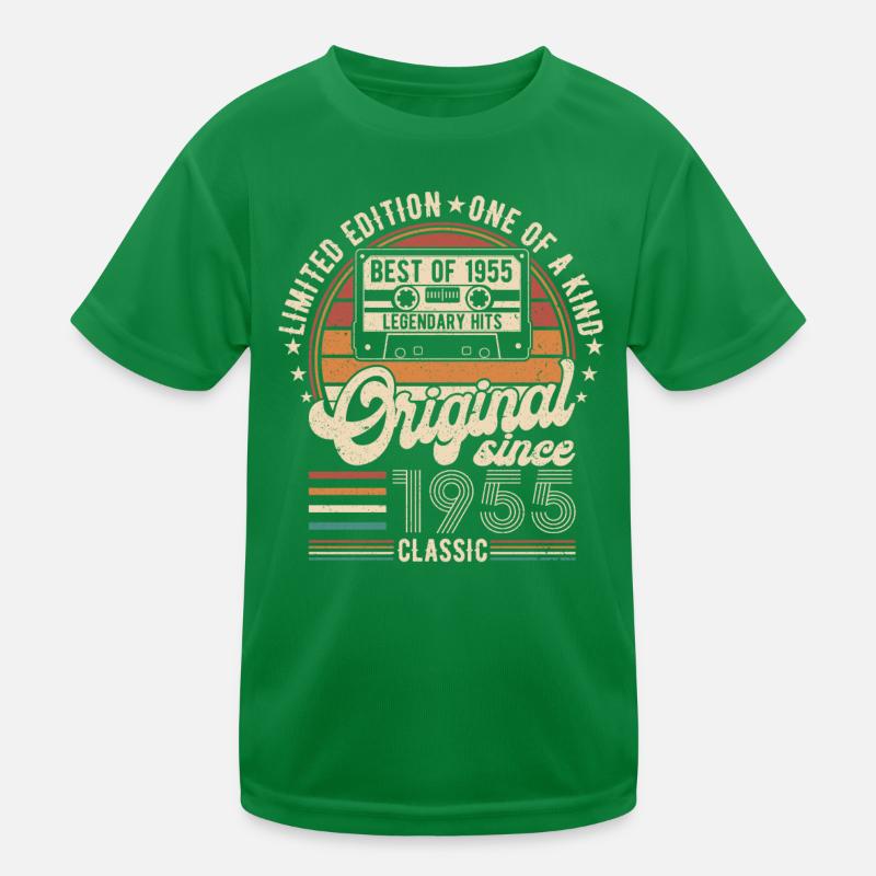 1955 Vintage Retro Jubiläumsgeschenk Kinder Funktions-T-Shirt