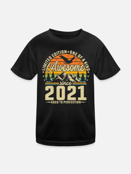 Kreative Kunstwerke für das Jahr 2021 - Kinder Funktions-T-Shirt - Schwarz