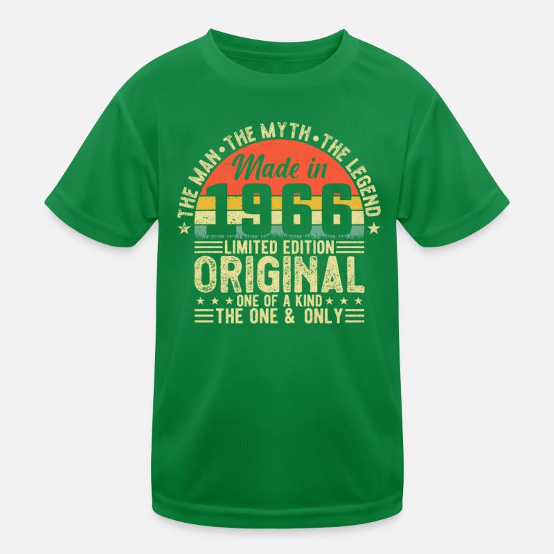 Vintage 1966 Birthday Tee Kinder Funktions-T-Shirt