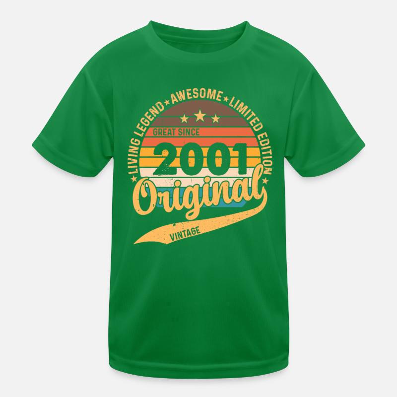 Vintage 2001: Legendary Birth Year Gift Idea Kinder Funktions-T-Shirt