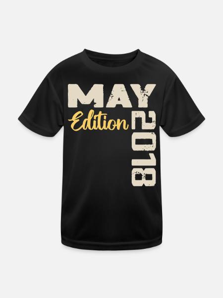 May 2018 Birthday May 2018 Gift May 2018 May - Kids Functional T-Shirt - black - Front