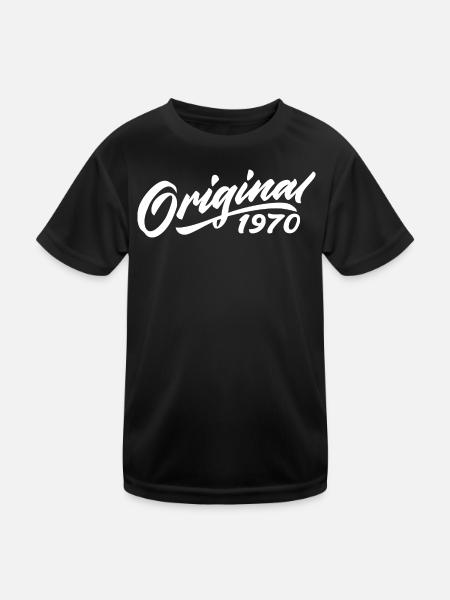 Original 1970er Jahre 1970er Jahre Geburtstagsgeschenk - Kinder Funktions-T-Shirt - Schwarz - Vorne