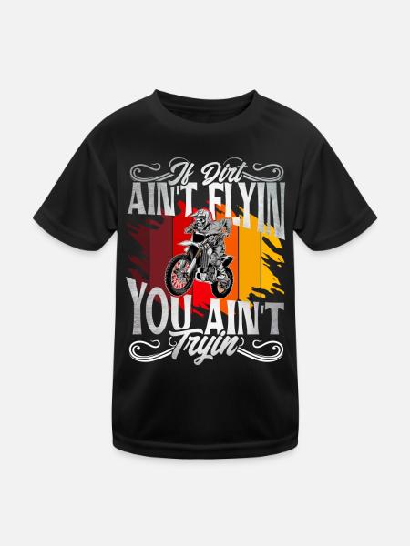 Motocross - T-shirt sport Enfant - noir - Devant