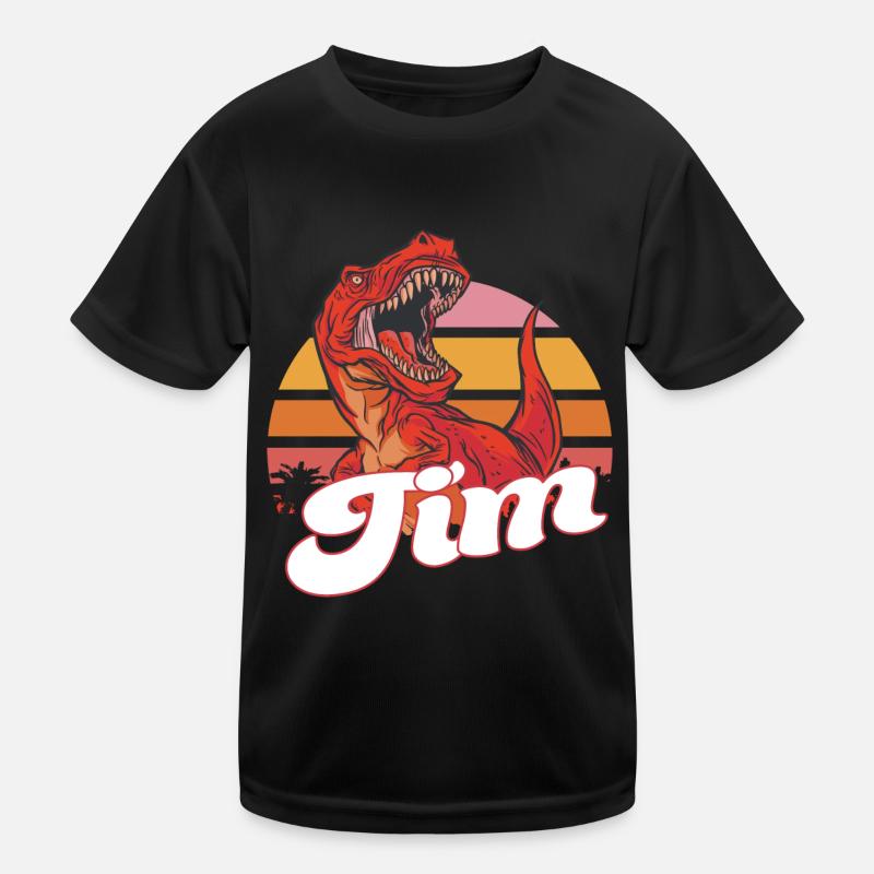 TIM - Beau prénom de garçon avec T-REX Dino T-shirt sport Enfant