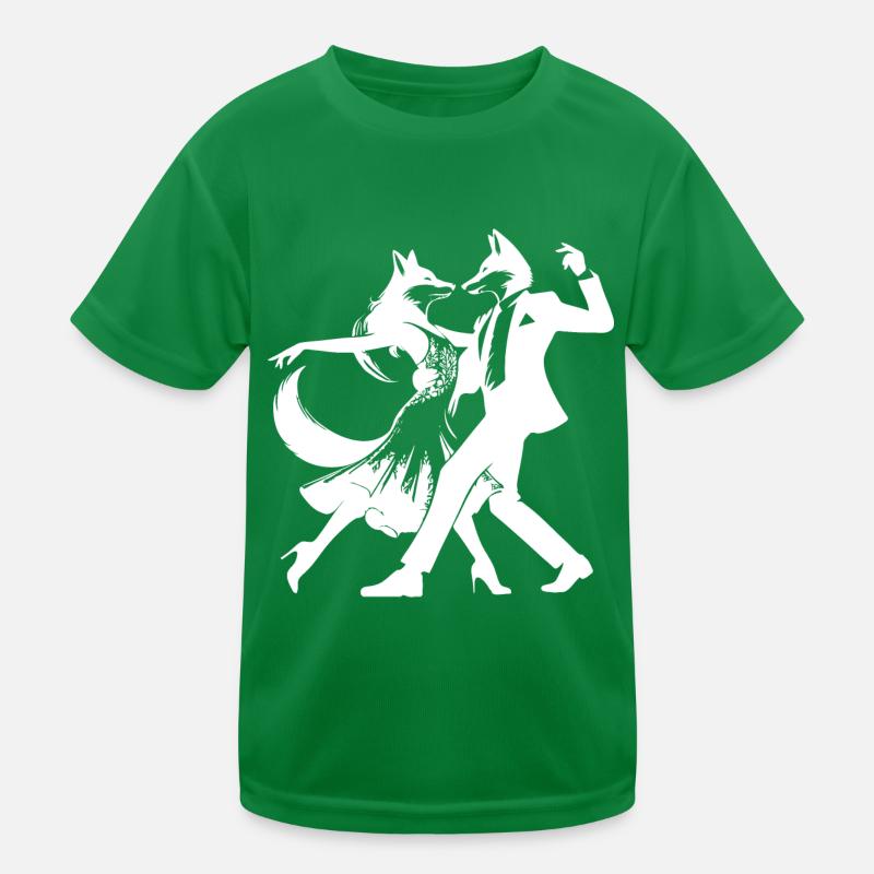 Cool foxtrot design: Two dancing foxes! Kids Functional T-Shirt