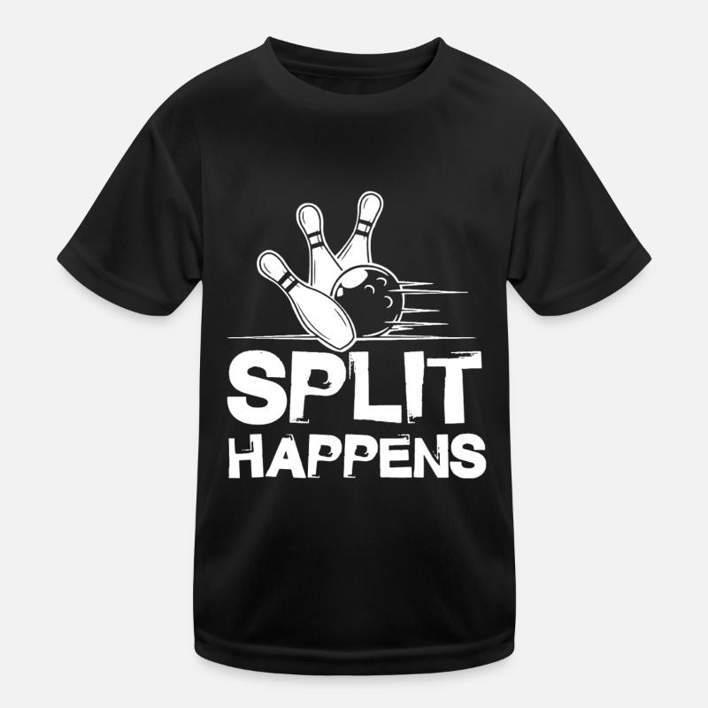Bowling Split Happens Kids Functional T-Shirt