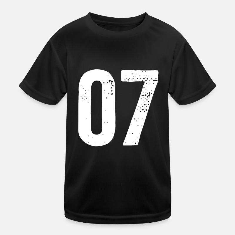 07 Numbers White Kids Functional T-Shirt