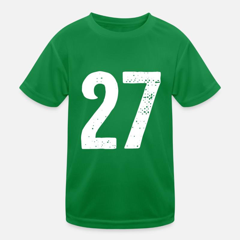 27 Numéros Blanc T-shirt sport Enfant