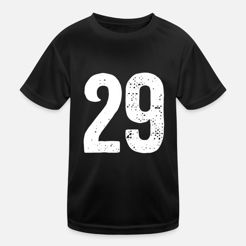 29 Numbers White Kids Functional T-Shirt