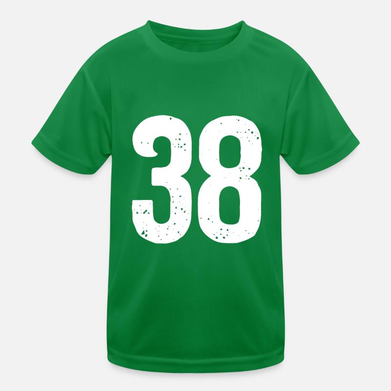 38 Numbers White Kids Functional T-Shirt