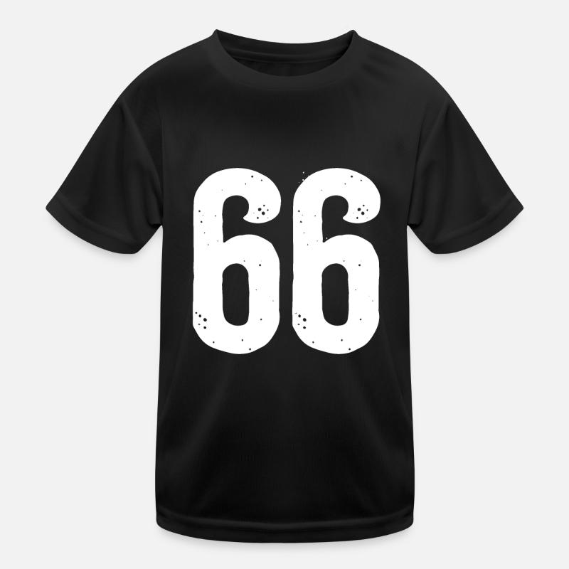 66 Numbers White Kids Functional T-Shirt