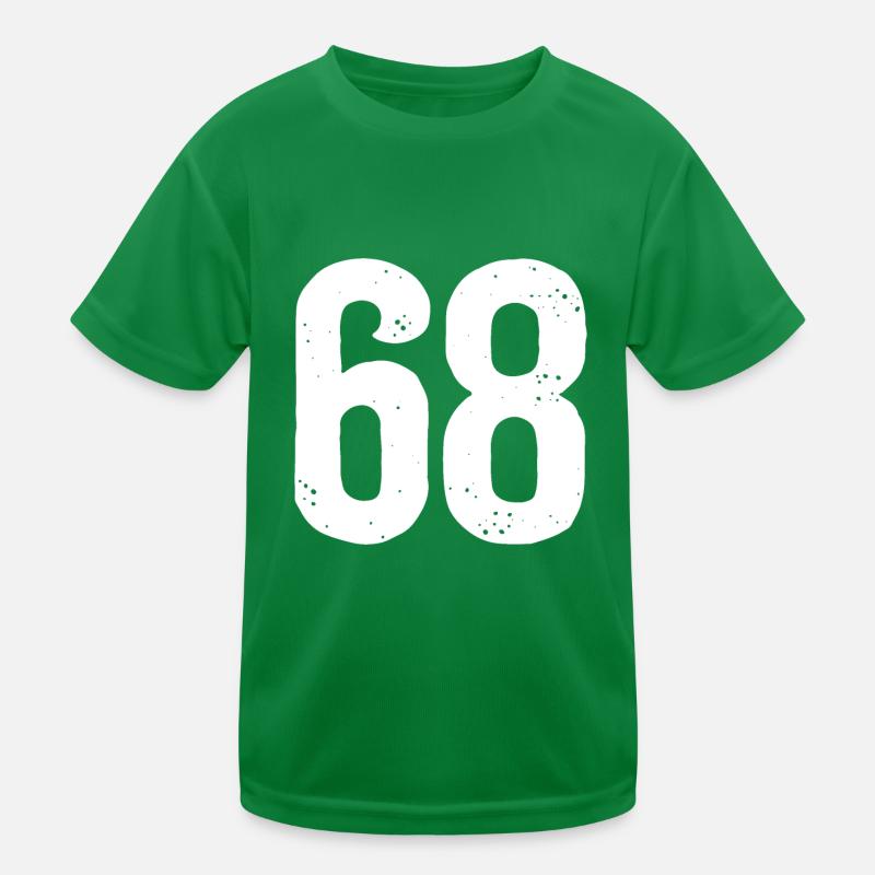 68 Zahlen Weiß Kinder Funktions-T-Shirt