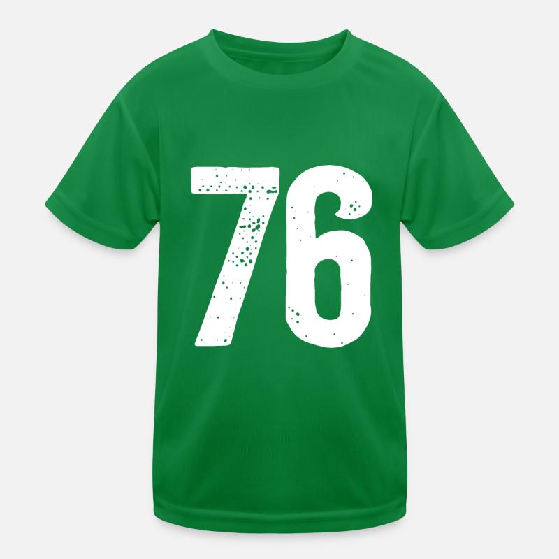 76 Numéros Blanc T-shirt sport Enfant