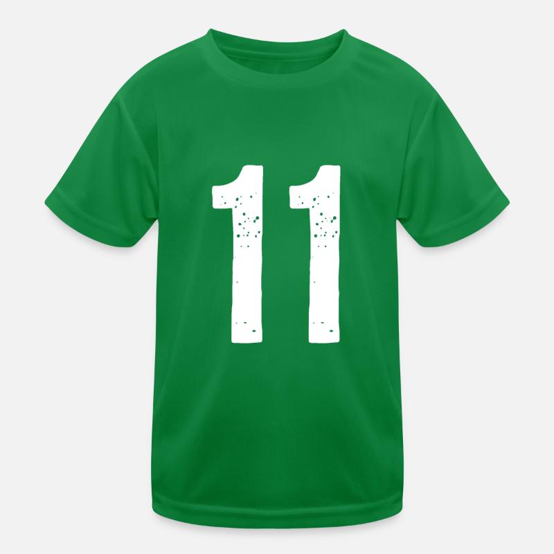 11 Numéros Blanc T-shirt sport Enfant