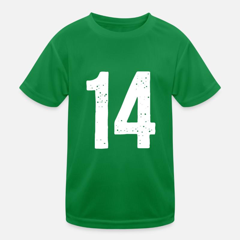 14 Chiffres Blanc T-shirt sport Enfant