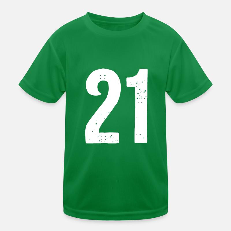 21 Numéros Blanc T-shirt sport Enfant