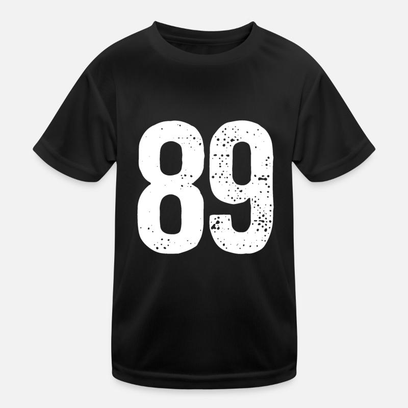 89 Numéros Blanc T-shirt sport Enfant