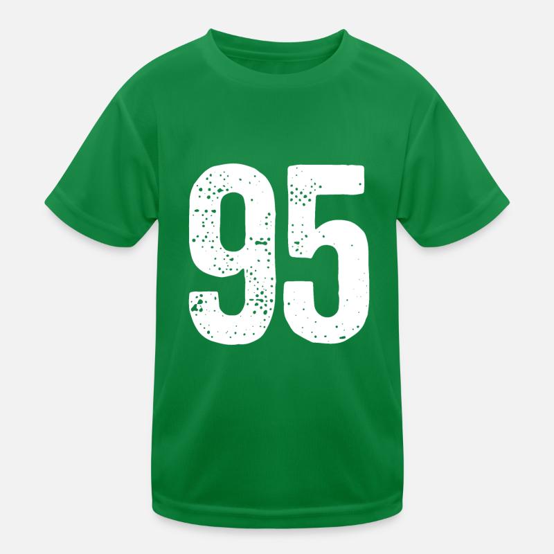 95 Numéros Blanc T-shirt sport Enfant