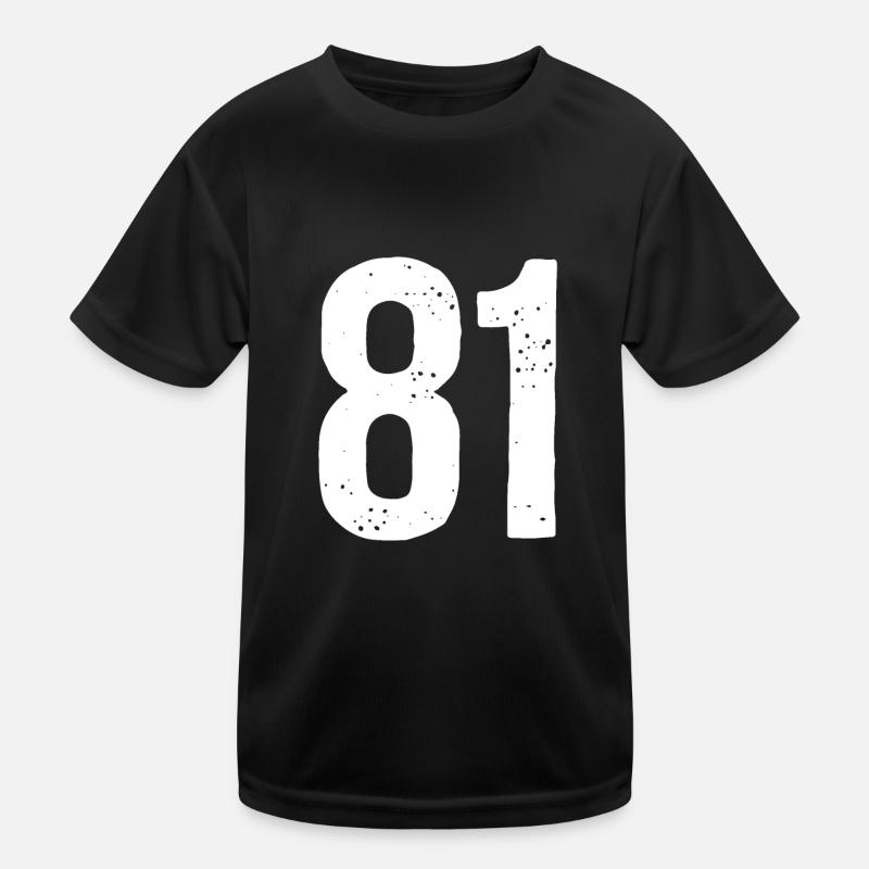 81 Numbers White Kids Functional T-Shirt