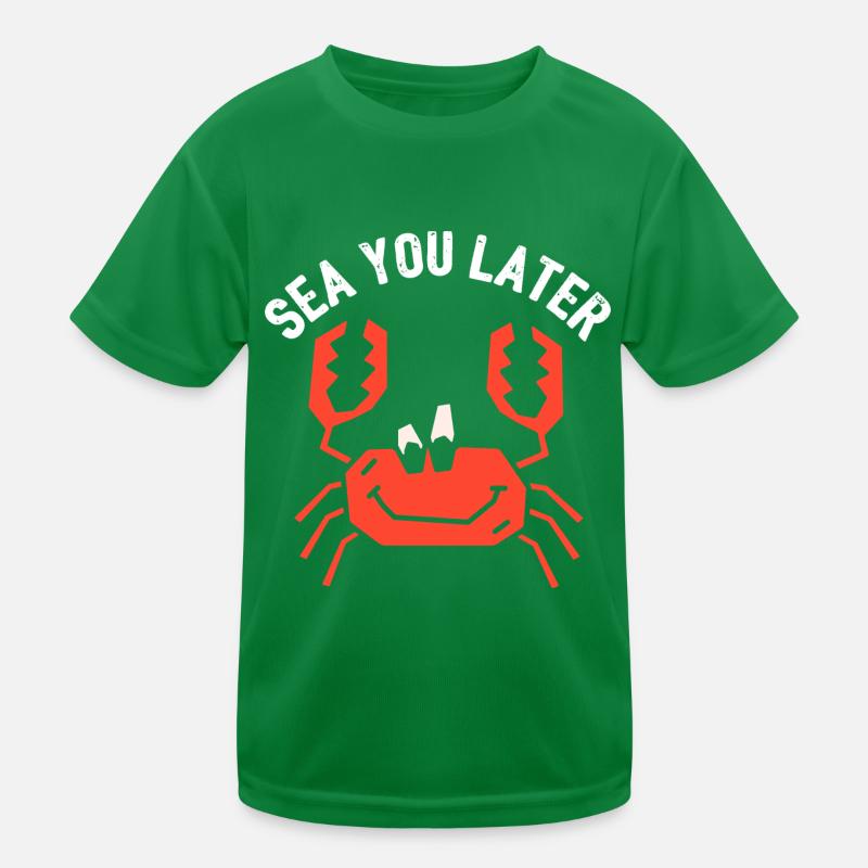 Krabbenmeer Sie später Kinder Funktions-T-Shirt