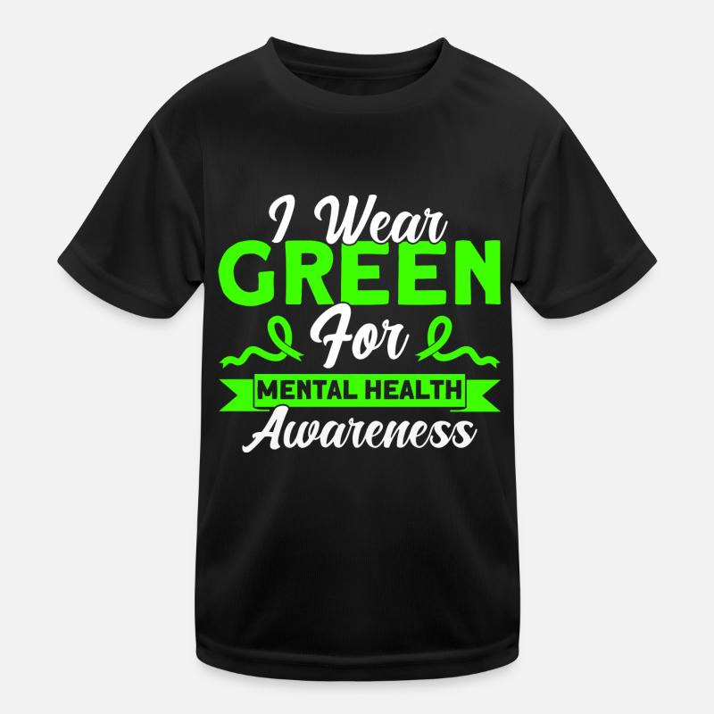 Conscience psychologique Green Loop Dépression T-shirt sport Enfant